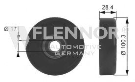 FLENNOR FS99247 Tensioner Pulley, v-ribbed belt